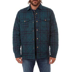 PX Quilted Blue & Green Plaid Flannel Shacket